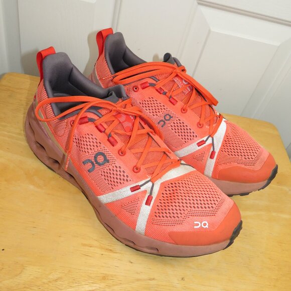 ON Cloud - Flame/Dustrose Cloudsurfer Trail Running Shoes -  Mens Size 10 - Picture 2 of 8